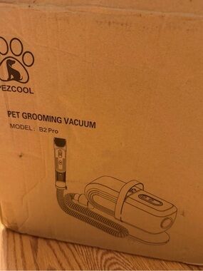 PEZCOOL B2 Pro Pet Grooming Vacuum for Dogs, White Orange, Plastic